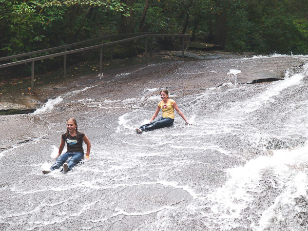 Sliding Rock in Pisgah Forest NC. 