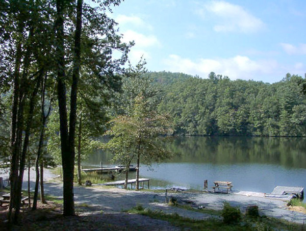 Fun things to do in Brevard NC : Cascade Lake Recreation Campground in Brevard, NC. 