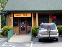 Fun things to do in Brevard NC : Hawg Wild BBQ Restaurant in Pisgah Forest, NC. 